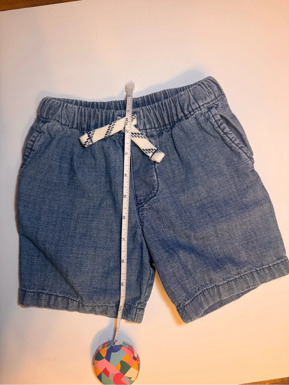 Carter’s Baby Boy 24M Chambray Blue Pull-On Shorts Drawstring